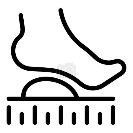 Illustration for Glue ankle support icon outline vector. Shoe insoles. Bone heel - Royalty Free Image