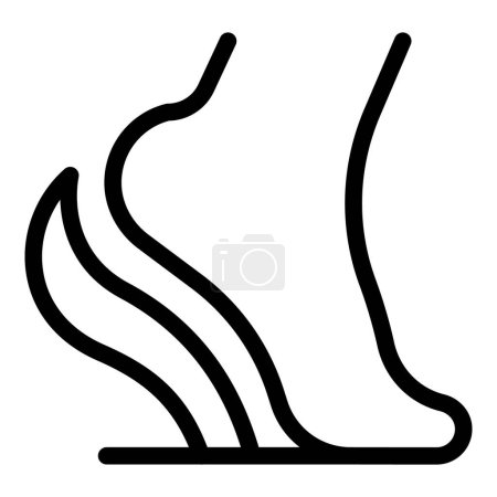 Illustration for Heel pain icon outline vector. Bone feet pain. Relief shoe - Royalty Free Image