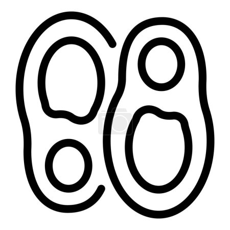Illustration for Wear insoles icon outline vector. Shoes liner feet. Deformed feet - Royalty Free Image