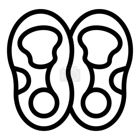 Small orthopedic insoles icon outline vector. Ankle bone. Feet pain