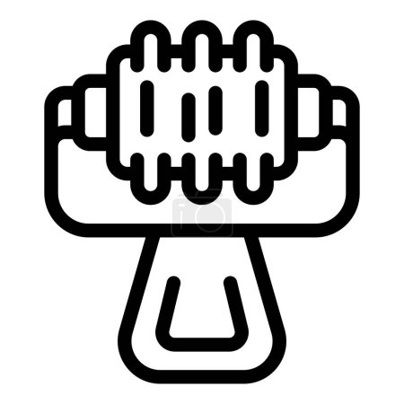 Illustration for New face roller icon outline vector. Device tool. Scraper skin - Royalty Free Image