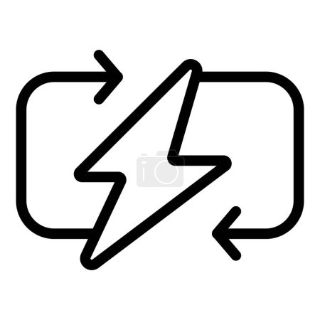 Change eco energy icon outline vector. Generator storage. Accumulator source