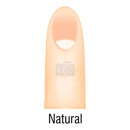 Téléchargez les illustrations : Manucure ongle naturel icône dessin animé vecteur. Fausse mode. Beauté propre - en licence libre de droit