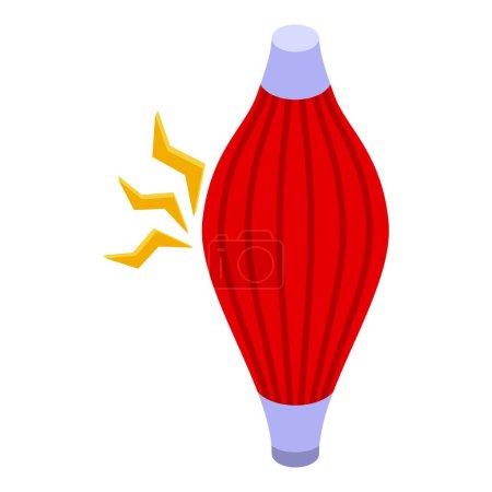 Illustration for Muscle convulsions icon isometric vector. Medicine seizure. Muscle fit - Royalty Free Image