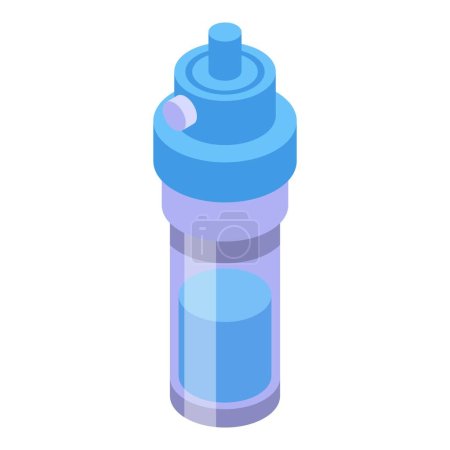 Illustration for Hydrogen filter icon isometric vector. Factory bio. Water filter - Royalty Free Image