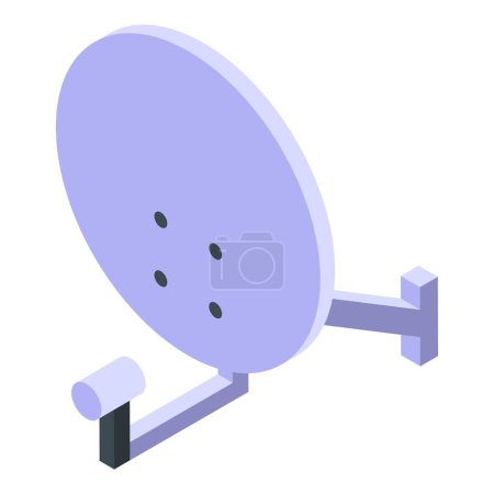 Ilustración de Noticias icono de la antena vector isométrico. Equipo de TV del estudio. Hablar medios anfitriones - Imagen libre de derechos