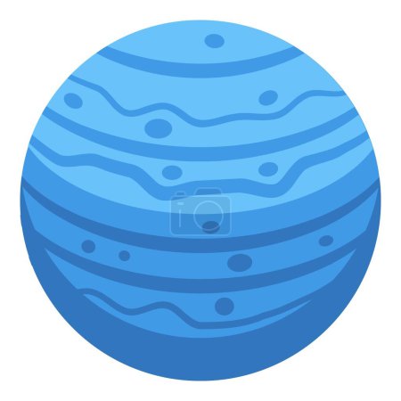 Illustration for Blue planet icon isometric vector. Space science power. Planet probe - Royalty Free Image