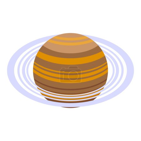 Illustration for Saturn planet icon isometric vector. Space solar system. Science orbit - Royalty Free Image