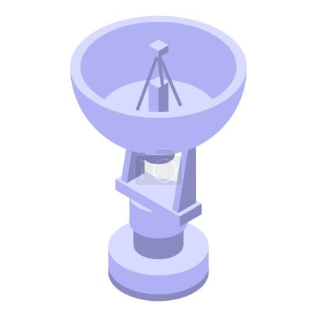 Illustration for Earth planet icon isometric vector. Science orbit. Power solar equipment - Royalty Free Image