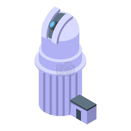 Illustration for Hubble telescope icon isometric vector. Universe research. Network science - Royalty Free Image