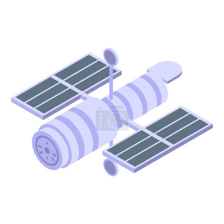 Illustration for Space satellite icon isometric vector. Universe research. Galaxy adventure - Royalty Free Image