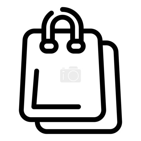 Illustration for Bag culture icon outline vector. Art gallery shopping. Country picture - Royalty Free Image