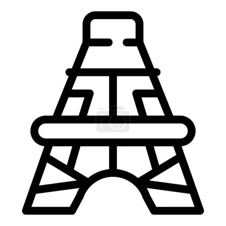 Ilustración de Torre de París icono contorno vector. Pasatiempo antiguo. Museo antiguo - Imagen libre de derechos