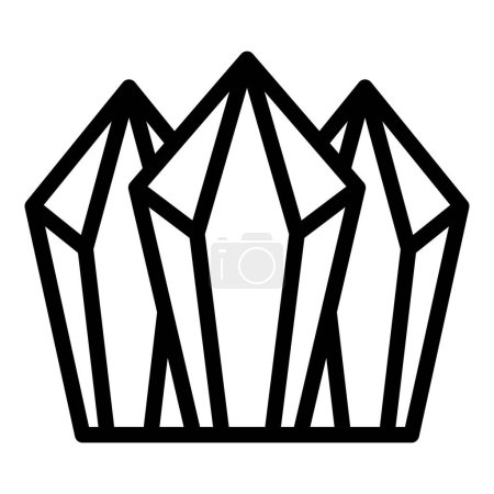 Illustration for Ruby stones icon outline vector. Baku city. Mineral country asian - Royalty Free Image
