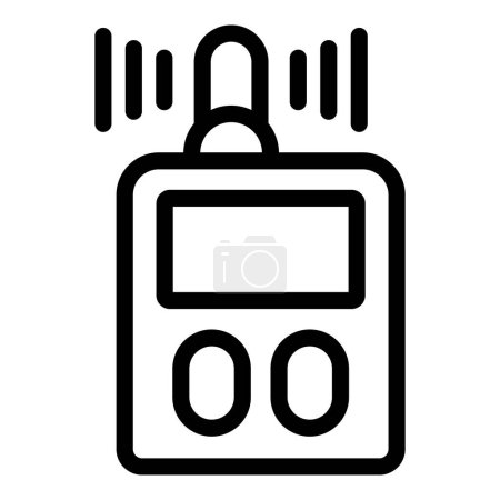 Taxi walkie talkie icon outline vector. Cab map rider. Travel service