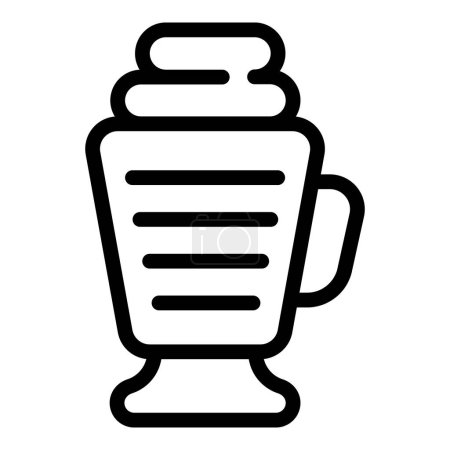 Cup frappe icon outline vector. Iced cup food. Recipe cafe cream