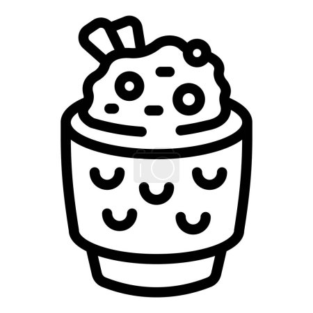 Pumpkin spice latte icon outline vector. Cafe cream. Mug dark iced