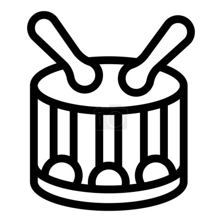 Baby play drums icon outline vector. Care children. Nanny family
