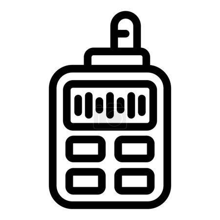 Baby walkie talkie icon outline vector. Nanny family. Care area engage