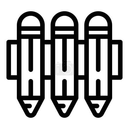 Kid pens toy icon outline vector. Pencil day care. Child care