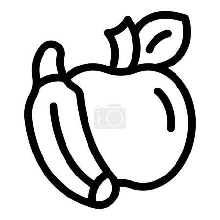 Day care fruits icon outline vector. Care area. Baby education ones
