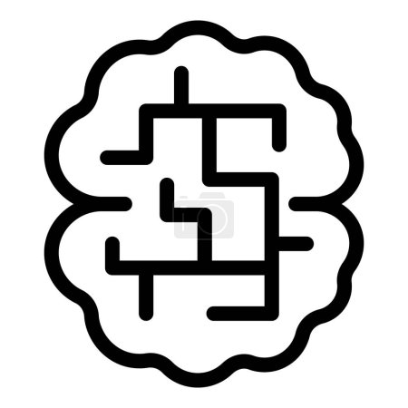 Area labyrinth kid icon outline vector. Play ground. Baby education