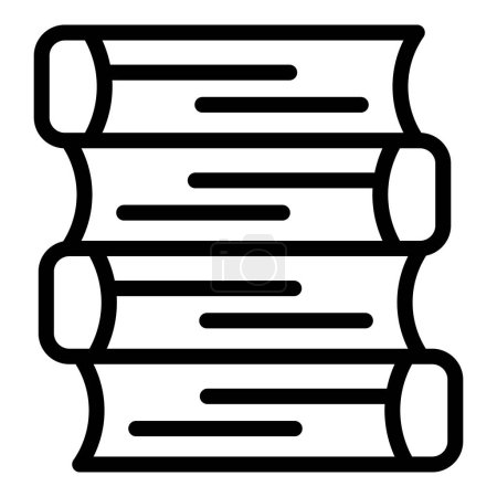 Illustration for Book stack icon outline vector. School education. Data story stack - Royalty Free Image