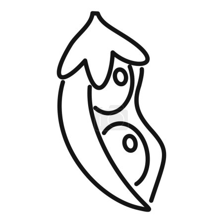 Illustration for Lentil bean icon outline vector. Food plant. Soup grain dinner - Royalty Free Image