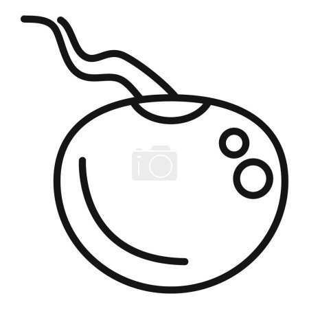 Illustration for Grow lentil seed icon outline vector. Eco farming plant. Dry pulse meal - Royalty Free Image