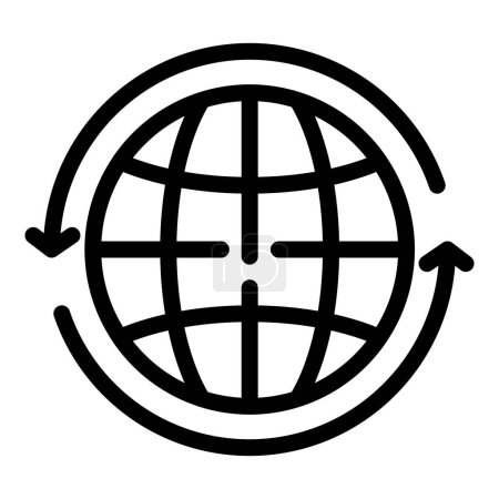 Global traffic co2 icon outline Vektor. Autochemischer Rauch. Gasmotor