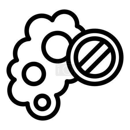 Illustration for Carbon smoke icon outline vector. Gas car co2. Breath substance - Royalty Free Image