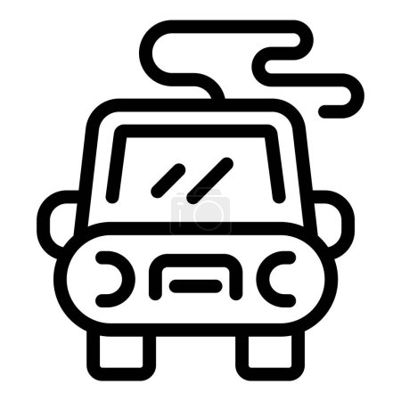 Illustration for Car traffic fumes icon outline vector. Car gas. Co2 air auto - Royalty Free Image
