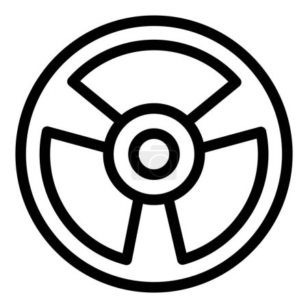 Illustration for Car steering wheel icon outline vector. Gas co2. Auto chemical air - Royalty Free Image