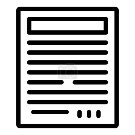 Ilustración de Documento de texto en papel icono contorno vector. Graba vocal. pin dispositivo móvil - Imagen libre de derechos