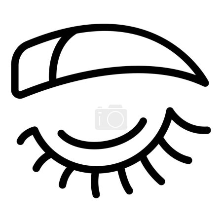 Illustration for Care eyebrow brush icon outline vector. Grooming facial. Tattoo eye - Royalty Free Image