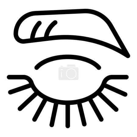 Illustration for Bristle correction eyebrow icon outline vector. Lash eye. Care face change - Royalty Free Image