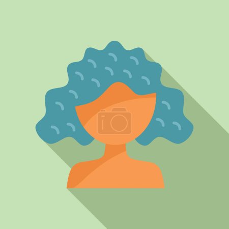 Illustration for Care hair shampoo icon flat vector. Spiral model towel. Curl beauty knead - Royalty Free Image