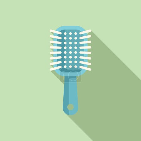 Illustration for Hair brush volume icon flat vector. Salon treatment. Mask model towel - Royalty Free Image