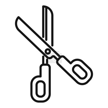 Illustration for Hair scissors icon outline vector. Spray face curl. Woman salon treatment - Royalty Free Image