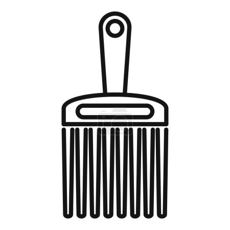 Illustration for Wooden curly brush icon outline vector. Care treatment. Spiral mask model - Royalty Free Image
