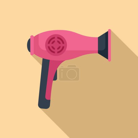 Ilustración de Moda secador de pelo icono vector plano. Baño de tratamiento. máscara de belleza - Imagen libre de derechos