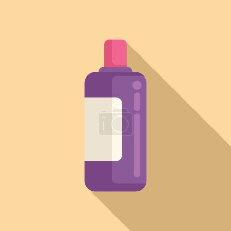 Ilustración de Loción botella icono vector plano. Anuncio cosmético de campo. Ducha de piel spa belleza - Imagen libre de derechos