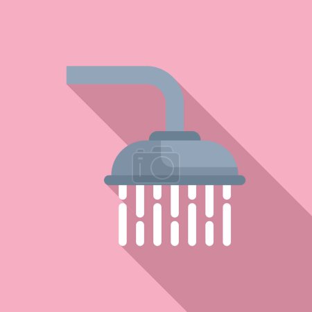 Ilustración de Cabezal de ducha icono vector plano. Tratamientos matutinos baño. Tratamiento cosmético - Imagen libre de derechos