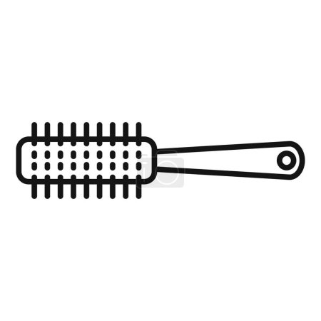 Ilustración de Cepillo de pelo icono contorno vector. Cosmética belleza baño. Tratamiento ecológico de campo - Imagen libre de derechos