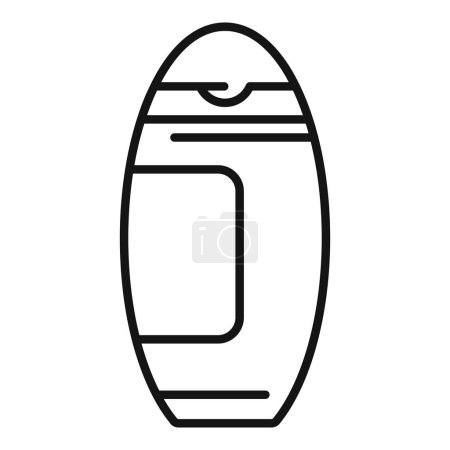 Ilustración de Champú botella icono contorno vector. Cosecha orgánica. Campo bokeh belleza - Imagen libre de derechos