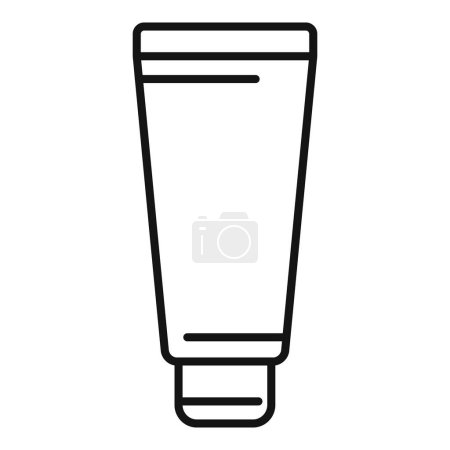 Ilustración de Manos crema tubo icono contorno vector. Tratamiento orgánico cosmético. Máscara limpia - Imagen libre de derechos