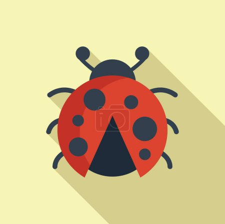 Bug hoja de verano icono adorable vector plano. Criatura de jardín de arte. Adorable insecto