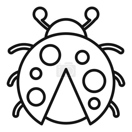 Bug sheet summer adorable icon outline vector. Art garden creature. Adorable insect