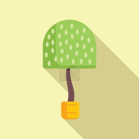 Illustration for Edge tree pot icon flat vector. Garden trimming. Safety blade branch - Royalty Free Image