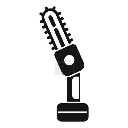 Illustration for Tree trimming chainsaw icon simple vector. Work accessory. Power safety - Royalty Free Image